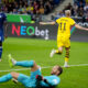 Dortmund's Marco Reus celebrates his side's second goal during a German Bundesliga soccer match between TSG 1899 Hoffenheim and Borussia Dortmund in Sinsheim, Germany, Friday, Sept.29, 2023. (AP Photo/Michael Probst)