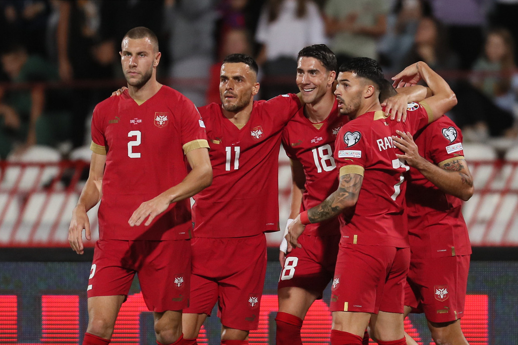 fudbaler reprezentacije Srbije na utakmici kvalifikacija za UEFA Evropsko prvenstvo 2024 godine protiv Madjarske na stadionu Rajka Mitica, Beograd 07.09.2023. godine Foto: Marko Metlas Fudbal, Reprezentacija, Srbija, Madjarska, UEFA Evropsko prvenstvo, EURO 2024
