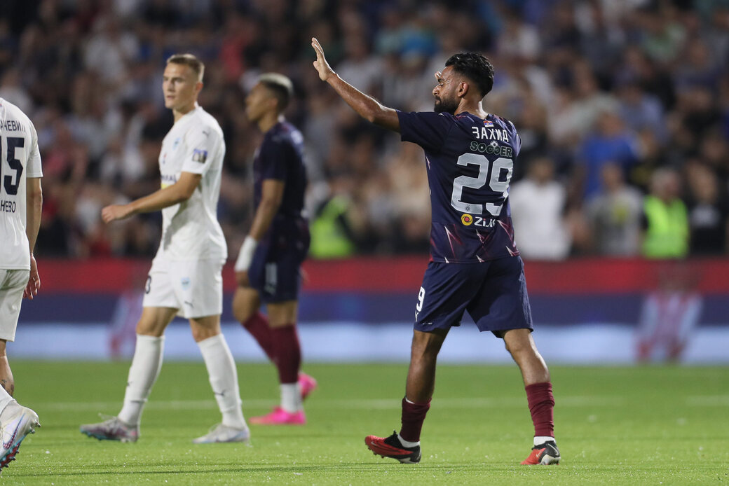 Gajas Zahid slavi gol za pobedu Partizana nad Železničarom