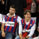 KOSARKA - PARIS F4 EUROLEAGUE - SERGIO BUSQUETS - Serhio Buskets, GERARD PIQUE - Zerard Pike, BOJAN KRKIC i CARLES PUYOL - Karles Pujol, fudbaleri Barselone, na utakmici finala Evrolige, Barselona - Olimpijakos. Pariz, 09.05.2010. photo:N.Parausic