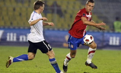 Nemanja Vidic fudbaler reprezentacije Srbije na utakmici kvalifikacija za Evropsko prvenstvo protiv Estonije na stadionu Partizana 08.10.2010. godine Foto: Marko Metlas