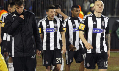 Marko Scepovic, Ivan Ivanov tuga fudbal Partizan utakmica prvenstva Srbije protiv Vojvodina Novi Sad na stadionu Partizana 07.04.2013. godine