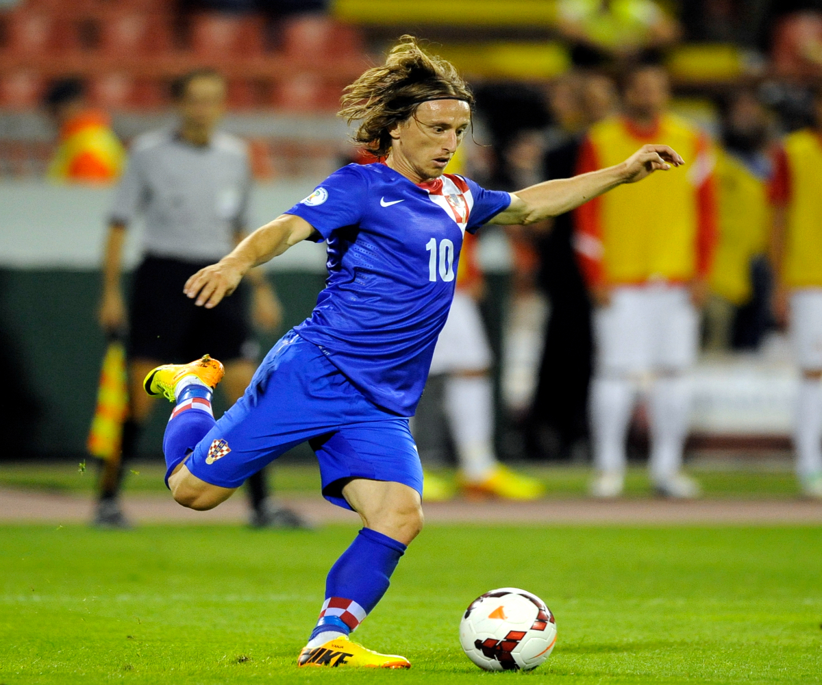 FUDBAL - LUKA MODRIC, fudbaler Hrvatska, na utakmici protiv Srbije. Beograd, 06.09.2013.