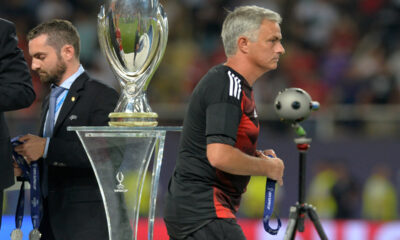 JOSE MOURINHO Zoze Murinjo trener fudbalera Mancester Junajteda na utakmici UEFA Super Kupa protiv Reala Madrid na stadionu Filip II Makedonski, Skoplje 09.08.2017. godine Foto: PS / MN PRESS PHOTO Fudbal, Mancester Junajted, Real Madrid, UEFA Super Kup