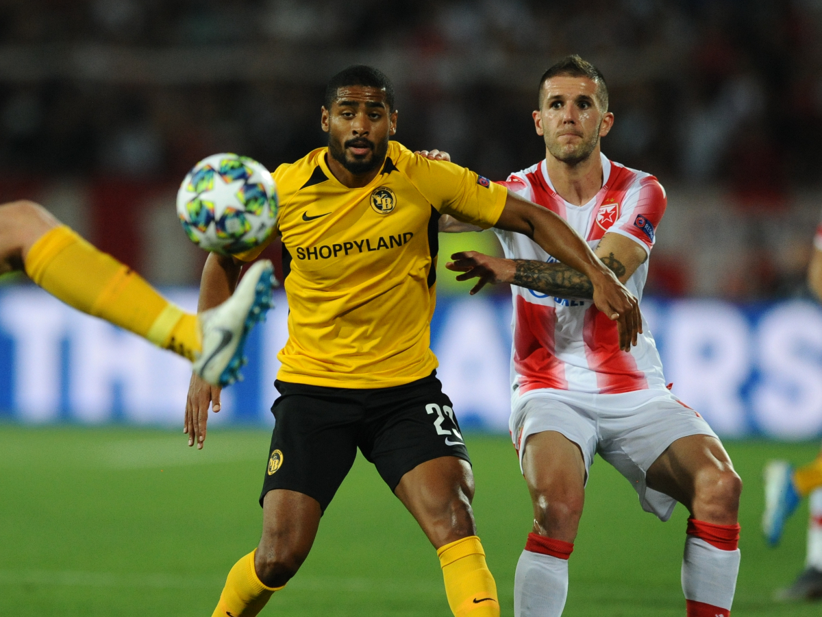 SAIDY JANKO, fudbaler Jang Bojsa, na utakmici kvalifikacija za Ligu sampiona protiv Crvene zvezde, na stadionu Rajko Mitic. Belgrade, 27.08.2019. foto: Nebojsa Parausic Fudbal, Crvena zvezda, Jang bojs