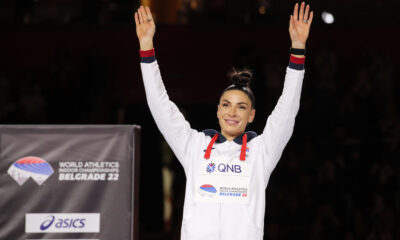 IVANA SPANOVIC VULETA iz Srbije skok u dalj na Svetskom Dvoranskom Prvenstvu u atletici u hali Stark ArenI, Beograd 20.03.2022. godine Foto: Ivica Veselinov / MN PRESS ATLETIKA, IAAF, WORLD ATHLETICS INDOOR CHAMPIONSHIP, BELGRADE 2022, SVETSKO DVORANSKO PRVENSTVO SVETA