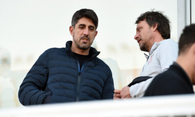 VELJKO PAUNOVIC, bivsi selektor mladih fudbalera Srbije, i ALEKSANDAR JOVIC, trener mladih fudbalera Srbije U19, na utakmici kvalifikacija protiv Severne Makedonije U21, na stadionu TC Stadion Vozdovac. Beograd, 24.03.2022. foto: Nebojsa Parausic Fudbal, UEFA Kvalifikacije za Evropsko prvenstvo U21, Srbija, Severna Makedonija