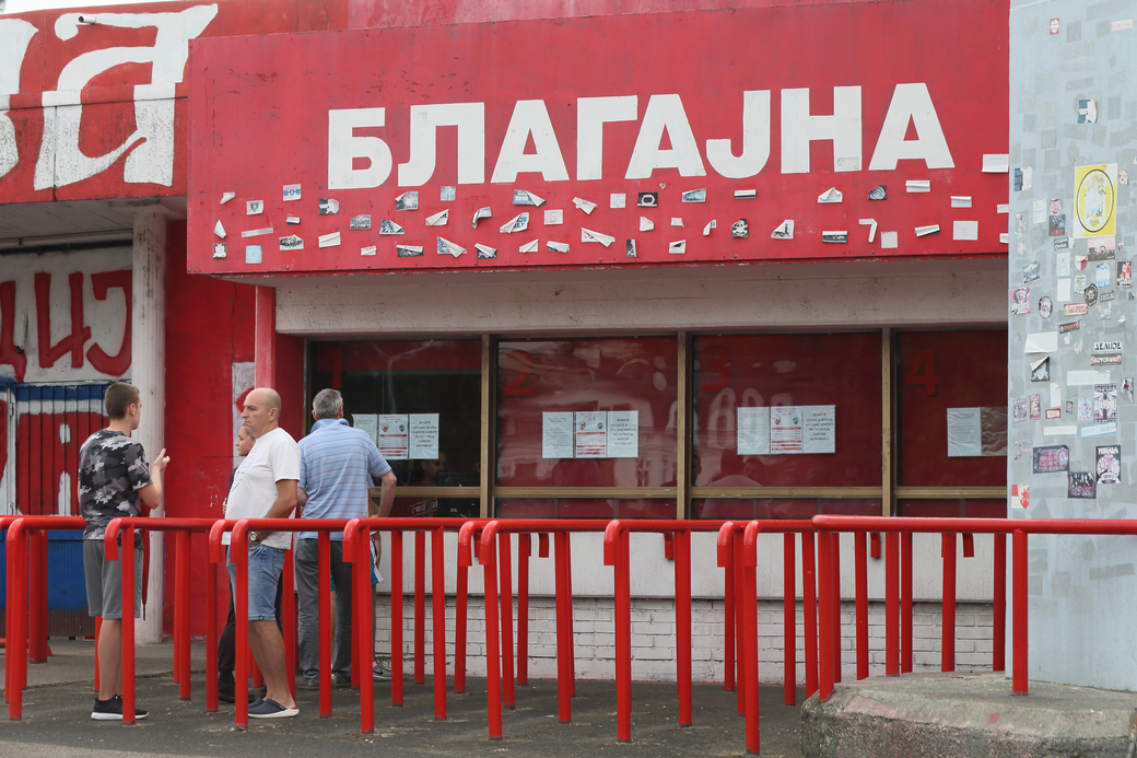 BLAGAJNA fudbalera Crvene zvezde pocetak prodaja karata za utakmicu kvalifikacija za Ligu Sampiona protiv Pjunika Jermenija na stadionu Rajka Mitica, Beograd, 28.07.2022. godine Foto: Marko Metlas Fudbal, Crvena zvezda, Kvalifikacije, Liga Sampiona, Pjunik Jermenija, Karte