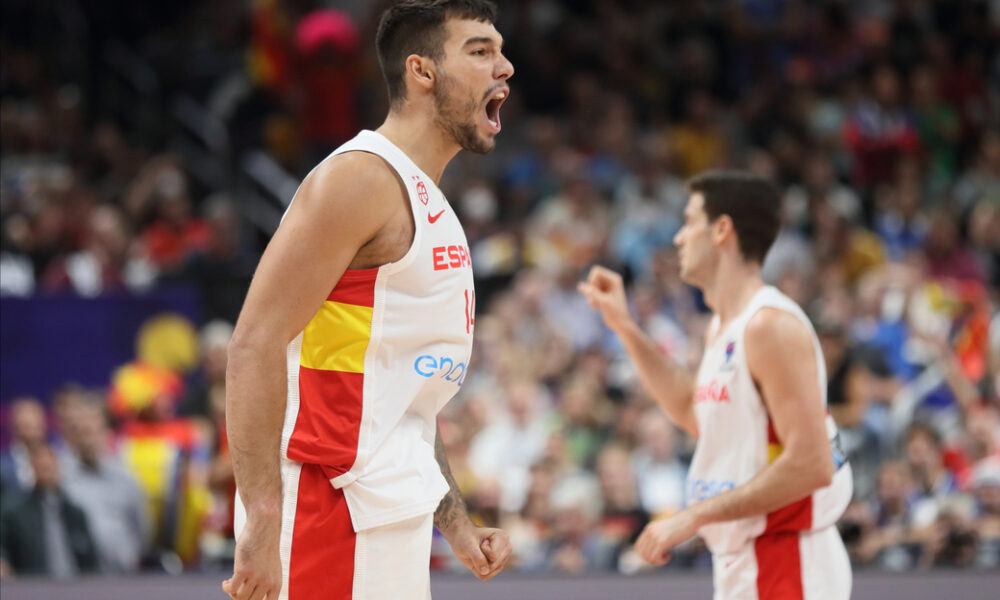 WILLY HERNANGOMEZ Vili Ernangomez kosarkas reprezentacije Spanije na utakmici finala zlatna medalja FIBA Evropskog prvenstva protiv Francuske u Mercedes Benc areni, Berlin 18.09.2022. godine Foto: Marko Metlas Kosarka, Francuska, FIBA Evropsko prvenstvo, Spanija