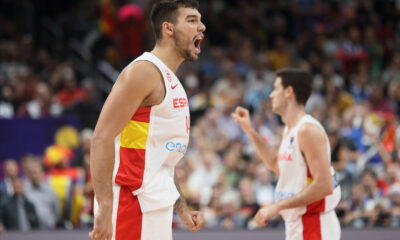 WILLY HERNANGOMEZ Vili Ernangomez kosarkas reprezentacije Spanije na utakmici finala zlatna medalja FIBA Evropskog prvenstva protiv Francuske u Mercedes Benc areni, Berlin 18.09.2022. godine Foto: Marko Metlas Kosarka, Francuska, FIBA Evropsko prvenstvo, Spanija