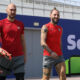 MARKO DMITROVIC golman i NEMANJA GUDELJ fudbaleri reprezentacije Srbije na treningu tokom FIFA Svetskog prvenstva 2022 u trening centru Al Arabi, Doha, 27.11.2022. godine Foto: Marko Metlas Fudbal, Srbija, Trening