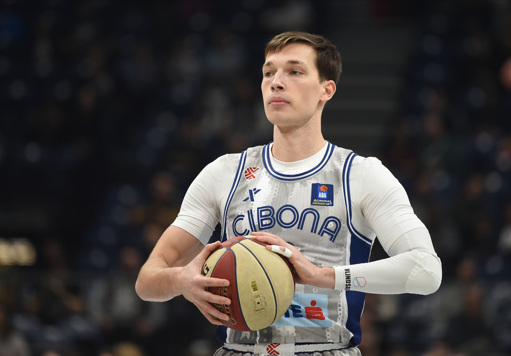 SVEN SMAJLAGIC, kosarkas Cibone, na utakmici ABA lige protiv Partizana, u Beogradskoj Stark areni. Beograd, 08.01.2023. foto: Nebojsa Parausic Kosarka, ABA League, Partizan, Cibona