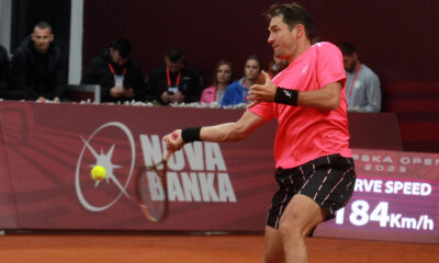 DUSAN LAJOVIC, teniser Srbije, na mecu protiv Filipa Krajinovica, na Srpska open. Banja Luka, 17.04.2023. foto: MN Press / ag Tenis
