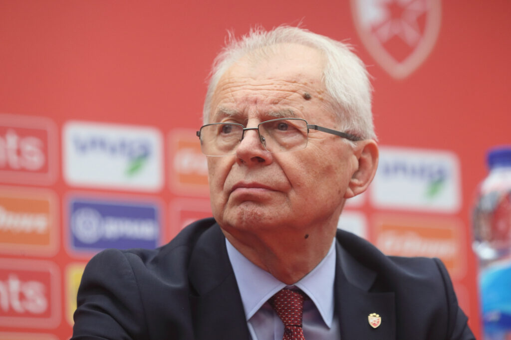 SVETOZAR MIJAILOVIC predsednik fudbalera Crvene zvezde pres konferencija BARAK BACHAR Barak Bahar novi trener na stadionu Rajka Mitica, Beograd, 29.05.2023. godine Foto: Marko Metlas Fudbal, Crvena zvezda