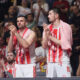 BRANKO LAZIC i LUKA MITROVIC kosarkasi Crvene zvezde na utakmici finala Jadranske ABA lige protiv Partizana u hali Aleksandar Nikolic Pionir, Beograd 18.06.2023. godine Foto: Marko Metlas Kosarka, Partizan, Jadranska ABA liga, Crvena zvezda