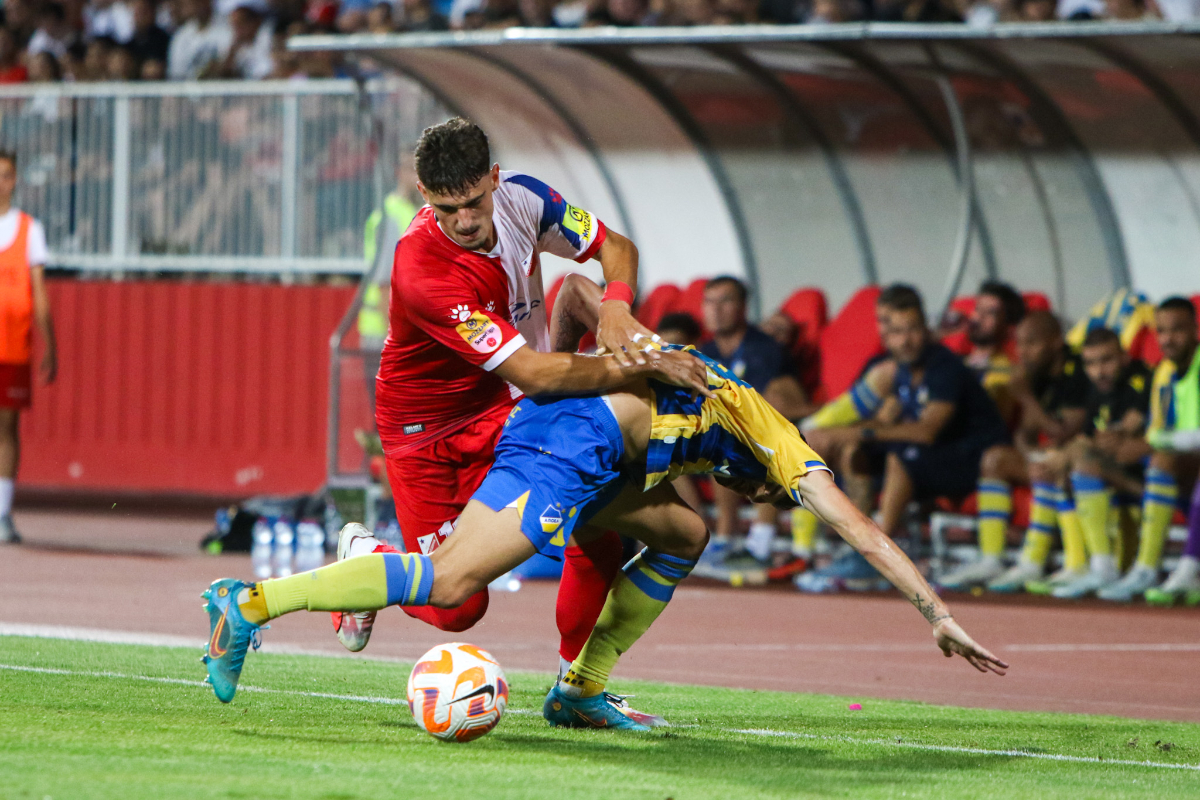 MIHAILO IVANOVIC , fudbaler Vojvodine na utakmici Lige Konferencije protiv APOELa, na stadionu Karadjordje. Novi Sad, 03.08.2023. foto: MN Press / jg Fudbal, UEFA Liga Konferencije, Vojvodina, APOEL
