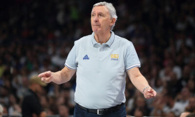 SVETISLAV PESIC selektor i trener kosarkasa reprezentacije Srbije na prijateljskoj utakmici pred FIBA Svetsko prvenstvo 2023 protiv Portorika u hali Stark Beogradska arena, Beograd 16.08.2023. godine Foto: Marko Metlas Kosarka, Srbija, Portoriko, Prijateljska utakmica