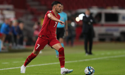 NEMANJA RADONJIC fudbaler reprezentacije Srbije na utakmici kvalifikacija za UEFA Evropsko prvenstvo 2024 godine protiv Madjarske na stadionu Rajka Mitica, Beograd 07.09.2023. godine Foto: Marko Metlas Fudbal, Reprezentacija, Srbija, Madjarska, UEFA Evropsko prvenstvo, EURO 2024