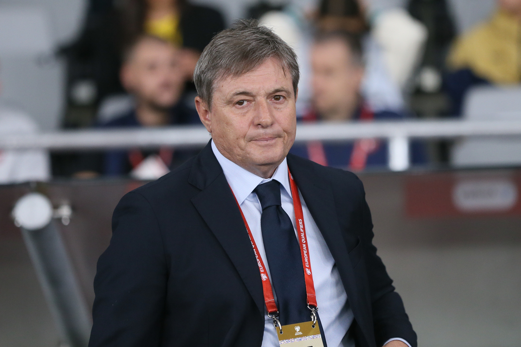 DRAGAN STOJKOVIC PIKSI selektor i trener fudbal reprezentacija Srbije na utakmici kvalifikacija za UEFA Evropsko prvenstvo 2024 godine protiv Litvanije na stadionu Dariaus ir Gireno, Kaunas 10.09.2023. godine Foto: Marko Metlas Fudbal, Reprezentacija, Srbija, Litvanija, UEFA Evropsko prvenstvo, EURO 2024