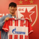 fudbaler Crvene Zvezde na predstavljanju i konferenciji za medije na stadionu Rajko Mitic, Beograd 14.09.2023.