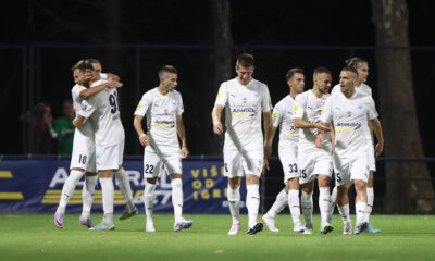 Fudbaleri Železničara iz Pančeva na utakmici Mocart Superlige Srbije protiv Zeleznicara, Pancevo 04.09.2023. godine Foto: Ivica Veselinov / MN PRESS FUDBAL, FOOTBALL, MOZZART SUPERLIGA SRBIJE, PRVENSTVO SRBIJE, NATIONAL CHAMPIONSHIP, CUKARICKI, ZELEZNICAR PANCEVO