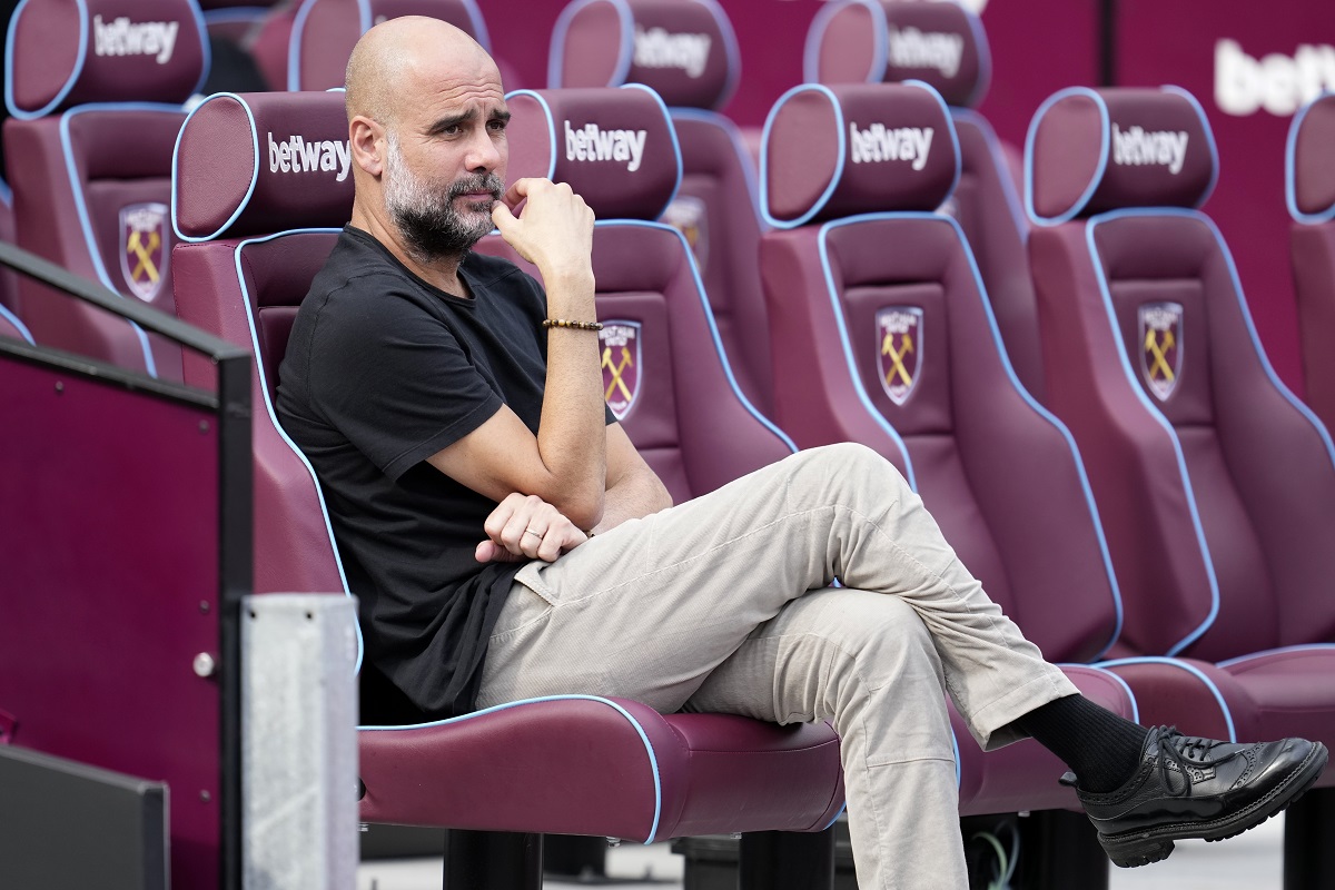 Pep Gvardiola na meču Vest Hem - Mančester Siti