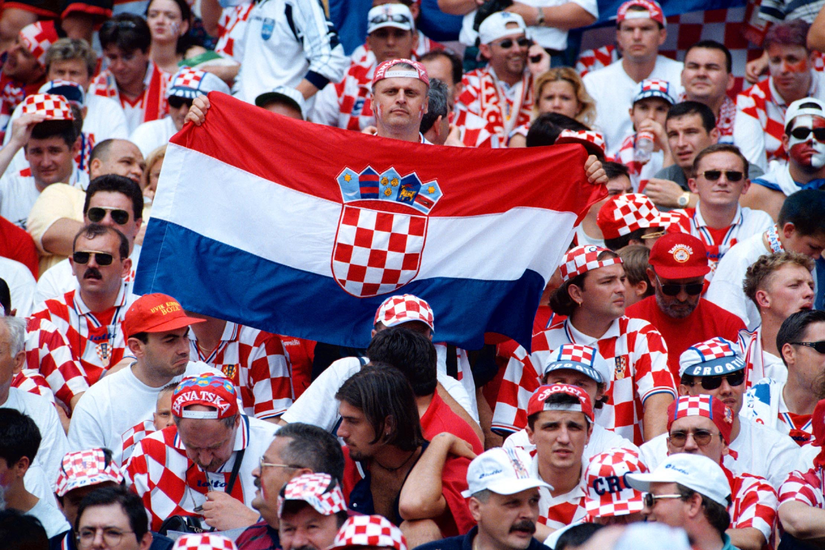 FUDBAL - Hrvatski navijaci. Bordo, 26.06.1998.