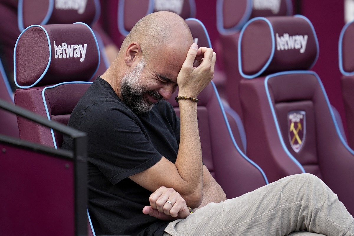 Pep Gvardiola na meču Vest Hem - Mančester Siti