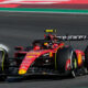 Ferrari driver Carlos Sainz of Spain steers his car during the qualifying session ahead of Sunday's Formula One Italian Grand Prix auto race, at the Monza racetrack, in Monza, Italy, Saturday, Sept. 2, 2023. (AP Photo/Luca Bruno)