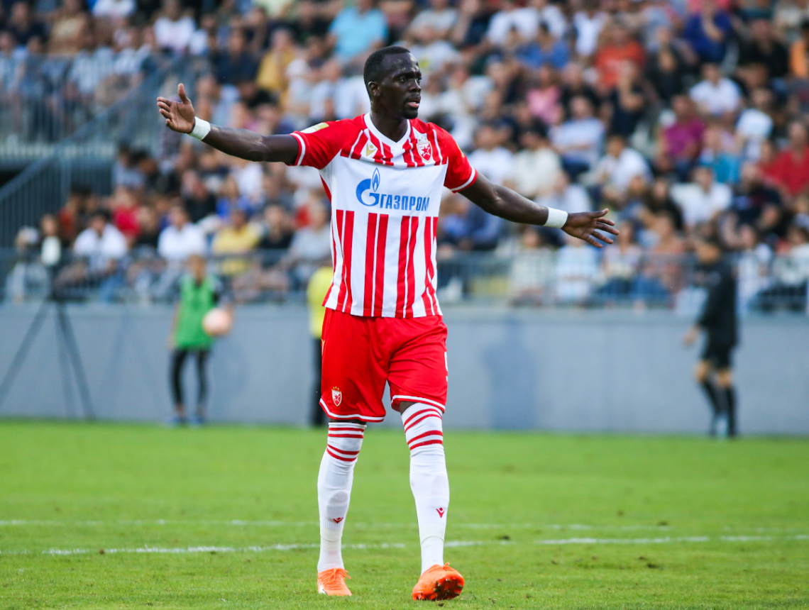 Šerif Endiaje, napadač, Crvena zvezda na utakmici sa Čukarički