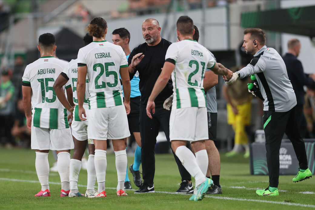 fudbaler Cukarickog na utakmici UEFA Lige Konferencija protiv Ferencvarosa na stadionu Grupama arena, Budimpesta 21.09.2023. godine Foto: Marko Metlas Fudbal, Cukaricki, UEFA Liga Konferencija, Ferencvaros