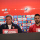 Dragan Stojković Piksi i Aleksandar Mitrović na konferenciji za medije u Kaunasu (Litvanija)