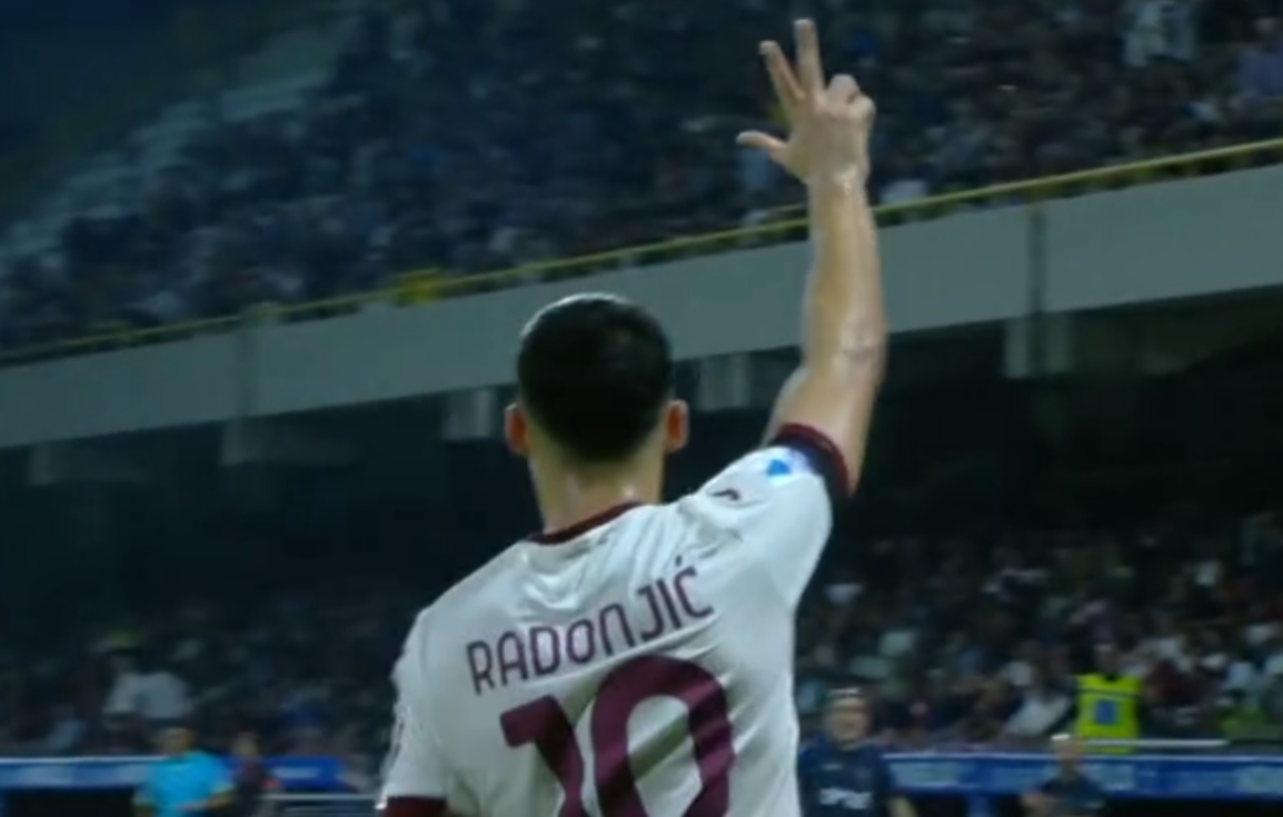 Nemanja Radonjić proslava gola protiv Salernitane
