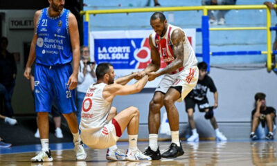 Košarkaši Crvene zvezde Adam Hanga i Branko Lazić