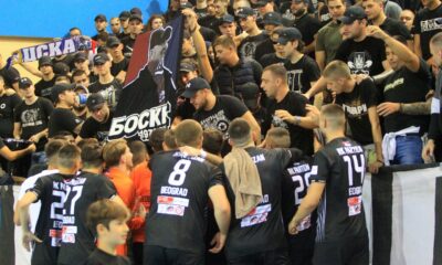 rukometas Partizana na utakmici Superlige Prvenstva Srbije protiv Crvene zvezde u hali Banjica, Beograd 07.10.2023. godine Foto: VM / MN PRESS PHOTO Rukomet, Partizan, Crvena zvezda, Superliga Prvenstvo Srbije