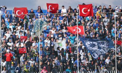 NAVIJACI fudbalera Novog Pazara na utakmici Superlige Prvenstva Srbije protiv Crvene zvezde na Gradskom stadionu Novog Pazara, Novi Pazar 17.04.2014. godine Foto: Marko Metlas Fudbal, Crvena zvezda, Superliga Prvenstvo Srbije, Novi Pazar