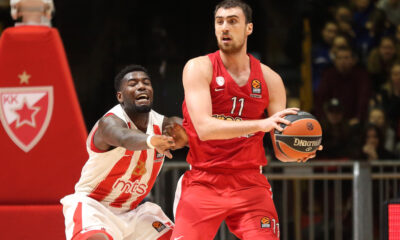 NIKOLA MILUTINOV kosarkas Olimpijakosa Pirej na utakmici Evrolige protiv Crvene zvezde u hali Pionir, Beograd 26.01.2018. godine Foto: Marko Metlas