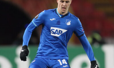 CHRISTOPH BAUMGARTNER Kristof Baumgartner fudbaler TSG 1899 Hofenhajma na utakmici UEFA Lige Evropa protiv Crvene zvezde na stadionu Rajko Mitic, Beograd 03.12.2020. godine Foto: Marko Metlas Fudbal, Crvena zvezda, UEFA Liga Evropa, TSG 1899 Hofenhajm