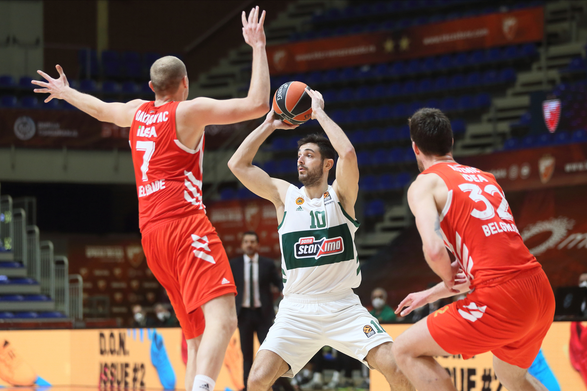 IOANNIS PAPAPETROU Janis Papapetru kosarkas Panatinaikosa Atina na utakmici Evrolige protiv Crvene zvezde u hali Aleksandar Nikolic Pionir, Beograd 30.12.2020. godine Foto: Marko Metlas Kosarka, Crvena zvezda, Evroliga, Panatinikos