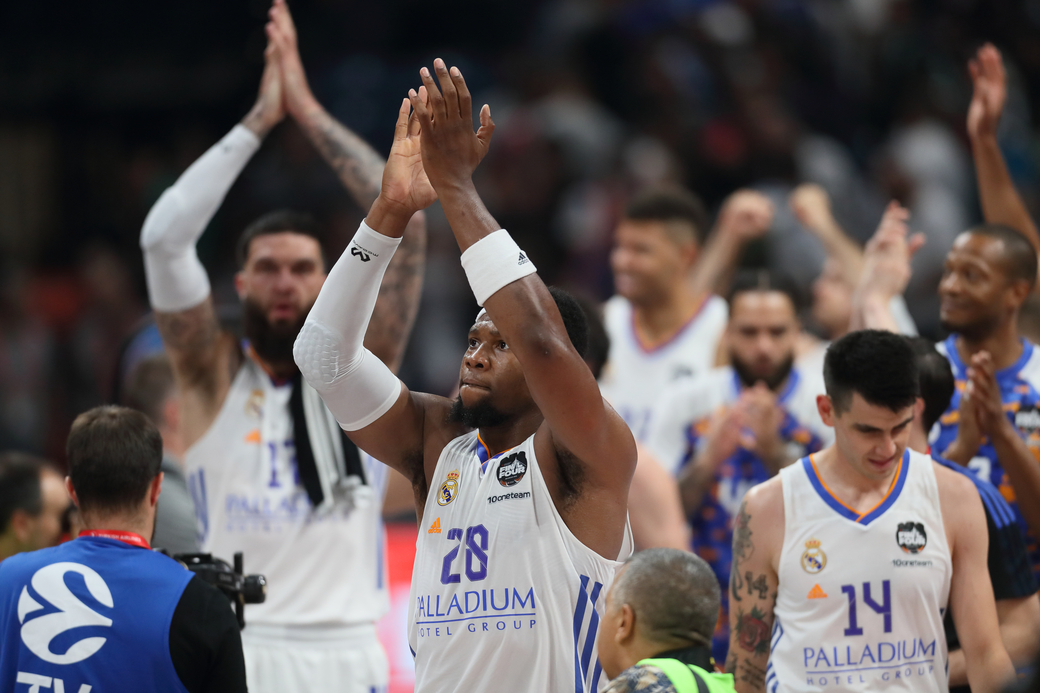 GERSCHON YABUSELE Gerson Jabusele kosarkas Real Madrida na utakmici Fajnal for Evrolige F4 protiv Barselone u hali Stark Beogradska arena, Beograd 19.05.2022. godine Foto: Marko Metlas Kosarka, Fajnal for F4, Evroliga, Real Madrid, Barselona