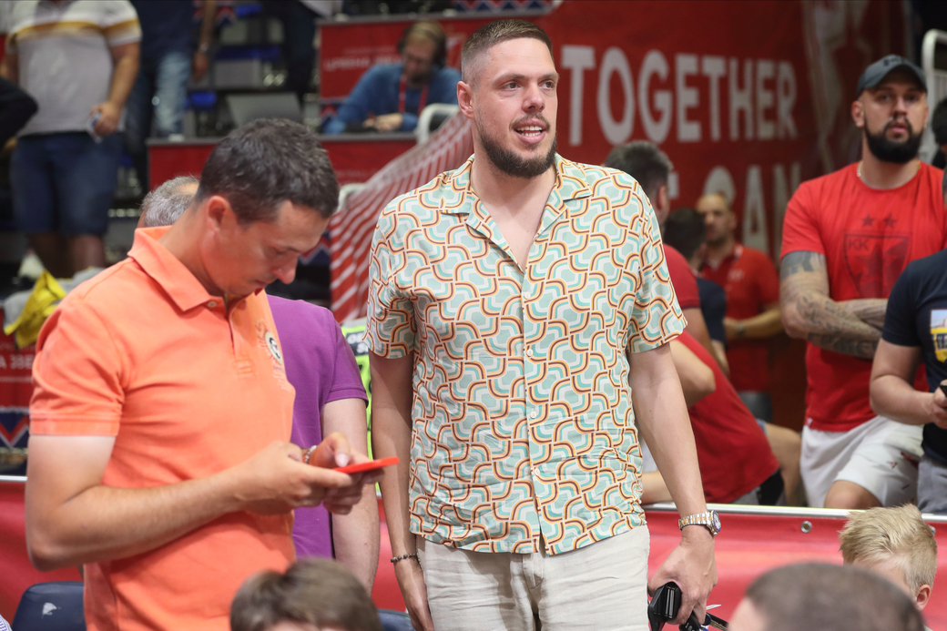 VLADIMIR STIMAC bivsi kosarkas Crvene zvezde na utakmici plej ofa Jadranske ABA lige protiv Cedevite Olimpija Ljubljana u hali Aleksandar Nikolic Pionir, Beograd, 23.05.2022. godine Foto: Marko Metlas Kosarka, Crvena zvezda, Plej of, Jadranska ABA liga, Cedevita Olimpija Ljubljana