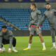 MILOS VELJKOVIC, IVAN ILIC, NEMANJA RADONJIC fudbaleri reprezentacije Srbije na treningu pred utakmicu UEFA Lige nacija protiv Norveske na stadionu Uleval, Oslo 26.09.2022. godine Foto: Marko Metlas Fudbal, Reprezentacija, Srbija, Norveska, UEFA Liga nacija