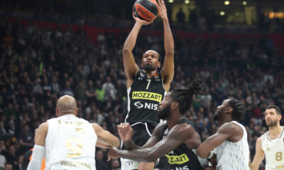 KEVIN PUNTER Kevin Panter kosarkas Partizana na utakmici Evrolige protiv LDLC Asvel Vilerbana u hali Stark Beogradska arena, Beograd 31.01.2023. godine Foto: Marko Metlas Kosarka, Partizan, Evroliga, LDLC Asvel Vlerban