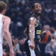 KEVIN PUNTER Kevin Panter kosarkas Partizana na utakmici Evrolige protiv Olimpijakosa u hali Stark Beogradska Arena, Beograd 24.03.2023. godine Foto: Ivica Veselinov / MN PRESS KOSARKA, BASKETBALL, EVROLIGA, EUROLEAGUE, KK PARTIZAN MOZZARTBET, OLIMPIJAKOS PIREJ, OLYMPIACOS PIREAUS