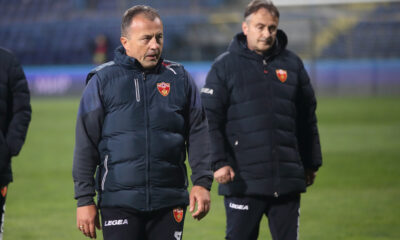 MIODRAG RADULOVIC selektor i trener fudbalera reprezentacije Crne Gore na utakmici kvalifikacija za UEFA Evropsko prvenstvo 2024 godine protiv Srbije na Gradskom stadionu Podgorica, Podgorica 27.03.2023. godine Foto: Marko Metlas Fudbal, Reprezentacija, Srbija, Crna Gora, UEFA Evropsko prvenstvo, EURO 2024