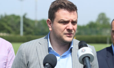 MILOS VAZURA direktor fudbalera Partizana na treningu i pocetku priprema u sportskom centru Teleoptik, Beograd 22.06.2023. godine Foto: Marko Metlas Fudbal, Partizan, Trening, Okupljanje