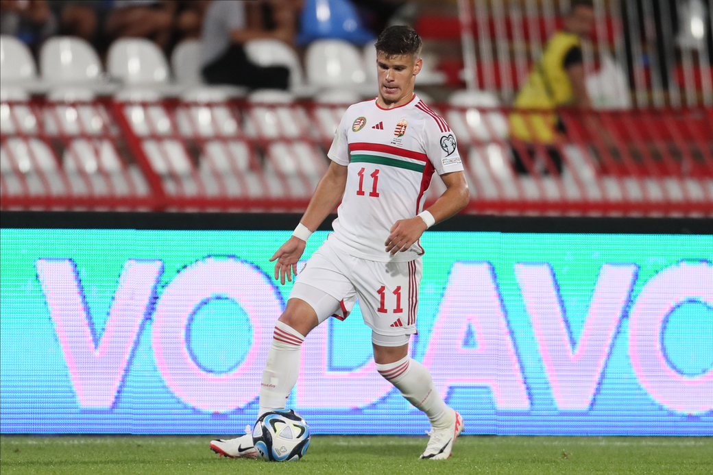 MILOS KERKEZ fudbaler reprezentacije Madjarske na utakmici kvalifikacija za UEFA Evropsko prvenstvo 2024 godine protiv Srbije na stadionu Rajka Mitica, Beograd 07.09.2023. godine Foto: Marko Metlas Fudbal, Reprezentacija, Srbija, Madjarska, UEFA Evropsko prvenstvo, EURO 2024
