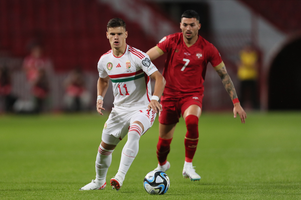 MILOS KERKEZ fudbaler reprezentacije Madjarske na utakmici kvalifikacija za UEFA Evropsko prvenstvo 2024 godine protiv Srbije na stadionu Rajka Mitica, Beograd 07.09.2023. godine Foto: Marko Metlas Fudbal, Reprezentacija, Srbija, Madjarska, UEFA Evropsko prvenstvo, EURO 2024