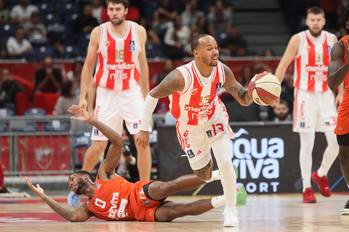 SHABAZZ NAPIER Sabaz Nejper kosarkas Crvene zvezde na utakmici Jadranske ABA lige protiv Cedevite Olimpija u hali Stark Beogradska arena, Beograd 08.10.2023. godine Foto: Marko Metlas Kosarka, Crvena zvezda, Jadranska ABA liga, Cedevita Olimpija