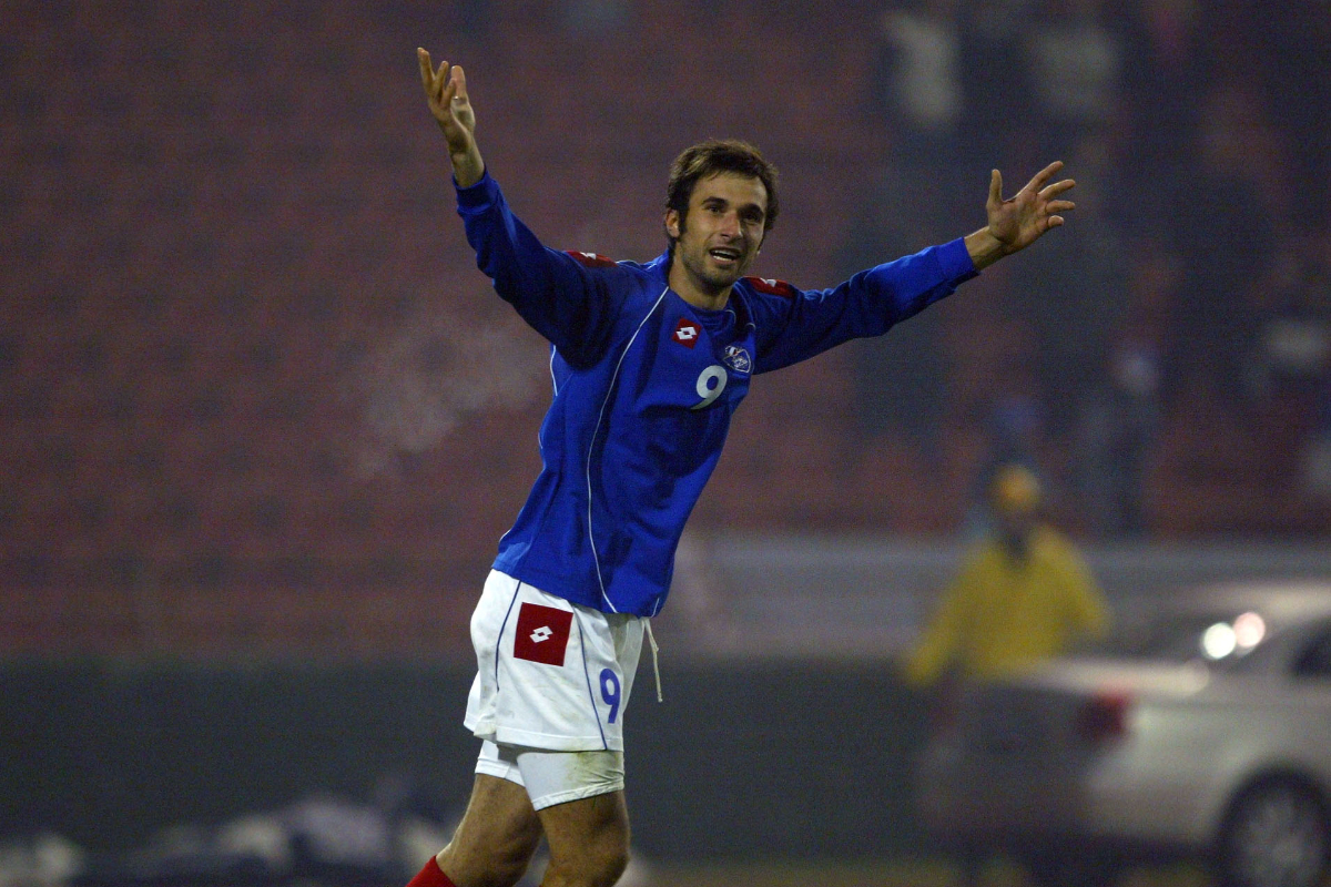 Mirko Vucinic fudbaler mlade U21 reprezentacije Srbije i Crne Gore na utakmici kvalifikacija za Evropsko prvenstvo protiv Hrvatske na stadionu Crvene zvezde 12.11.2005. godine Foto: Marko Metlas